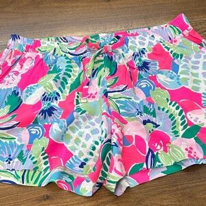 Lilly Pulitzer Pink and Green High Waist Shorts